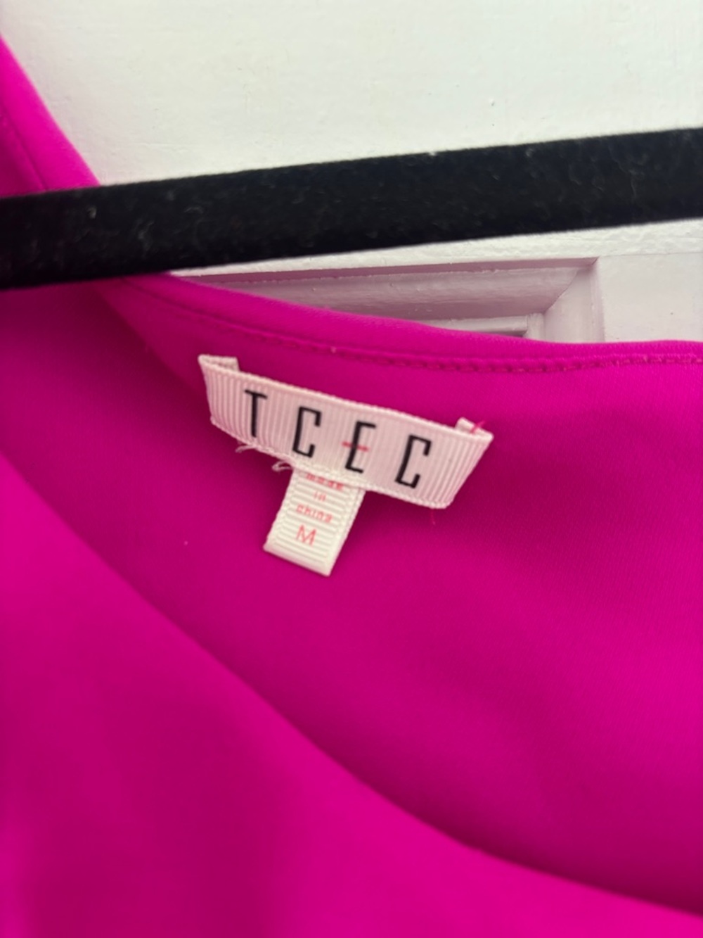 TCEC One-Shoulder Ruffle Camisole - Fuchsia - Picture 2 of 2
